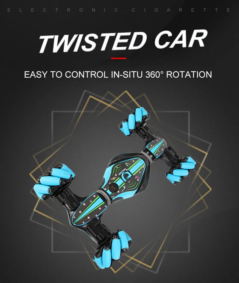 High Speed 2.4GHz Remote Control Stunt Double Side Drift Hand Control Car Toys for Kids