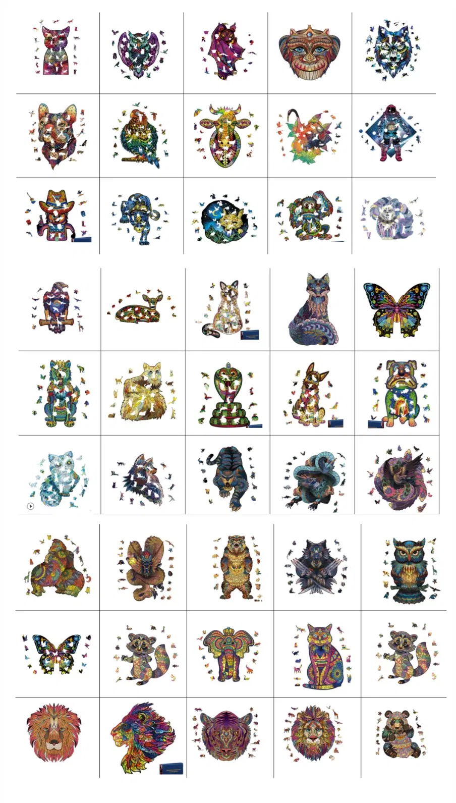Hot Sale Toy for Children Educational Kids Wooden Animal Jigsaw Puzzle