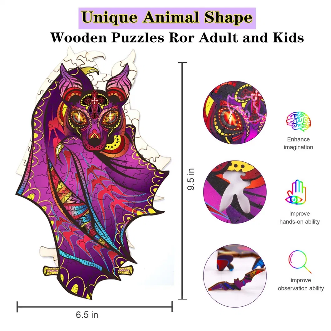 Hot Sale Toy for Children Educational Kids Wooden Animal Jigsaw Puzzle