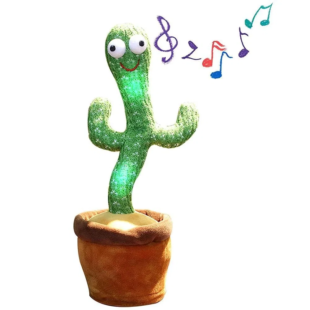 Hot Selling Cactus Talking & Dancing Twisting Stuffed Dancing Cactus Plush Toy with Song