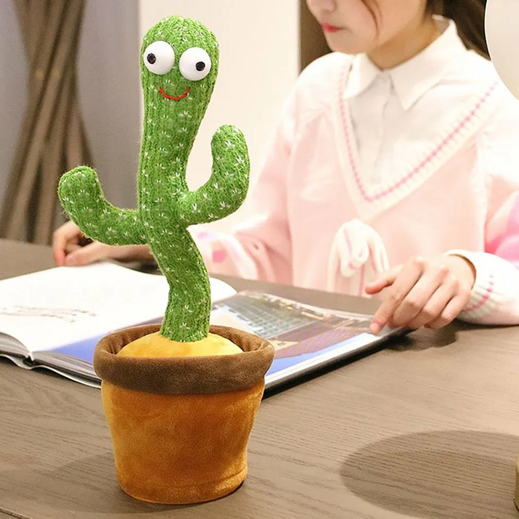 Hot Selling Cactus Talking & Dancing Twisting Stuffed Dancing Cactus Plush Toy with Song
