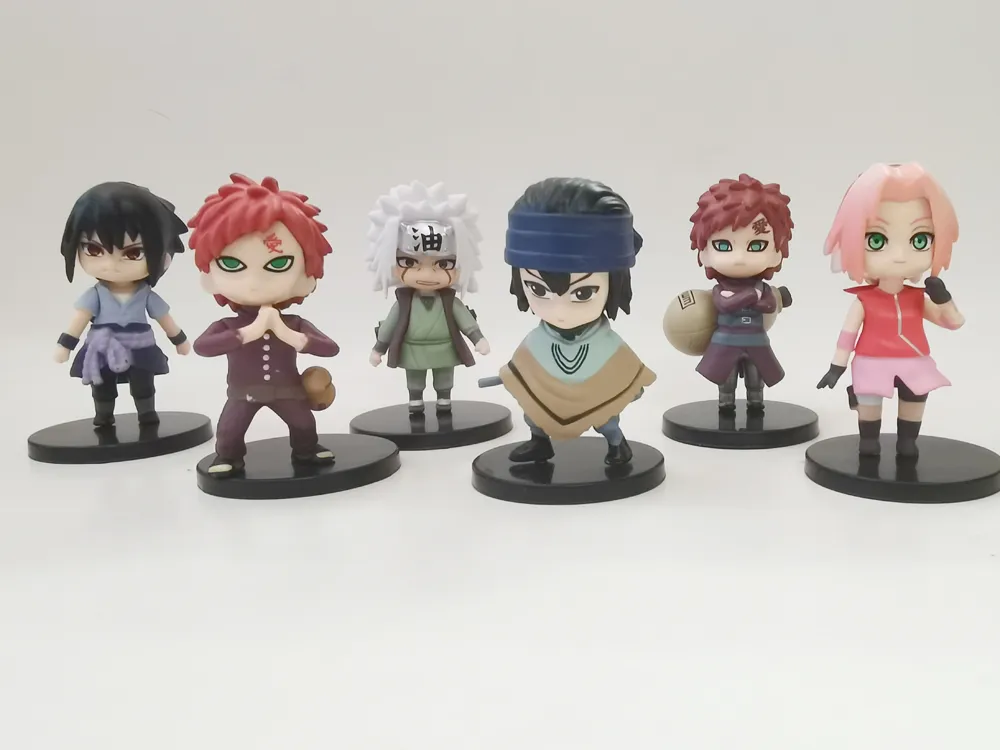 Hotsale Collectible 12PCS/Set 3D Cartoon 7-8cm Japan Anime Wholesale Naruto PVC Action Figures