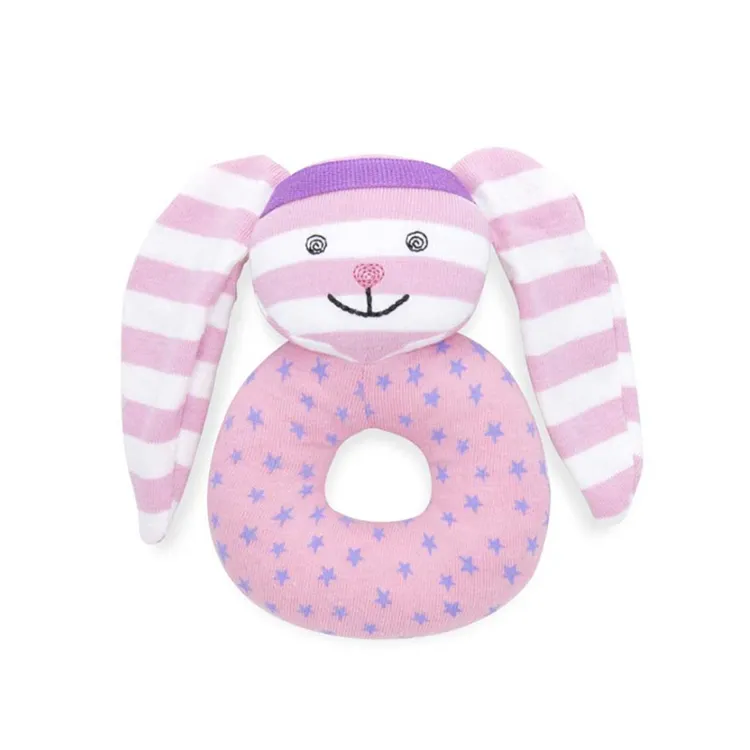 Jambear Organic Buddies Baby Teething Rattle Organic Cotton Farm Buddies Rattle Organic Cotton Baby Blanket Toys