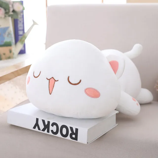 Kawaii Lying Cat Plush Toys Stuffed Cute Cat Doll Lovely Animal Pillow Soft Cartoon Cushion Kid Christmas Gift