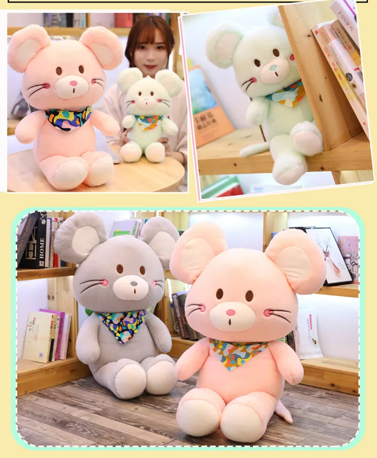 Large Mouse Plush Toy Cute Mouse Pillow Doll Mascot