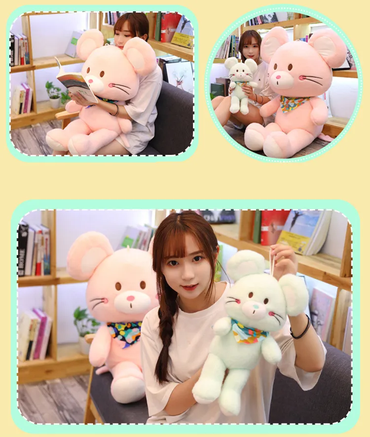 Large Mouse Plush Toy Cute Mouse Pillow Doll Mascot
