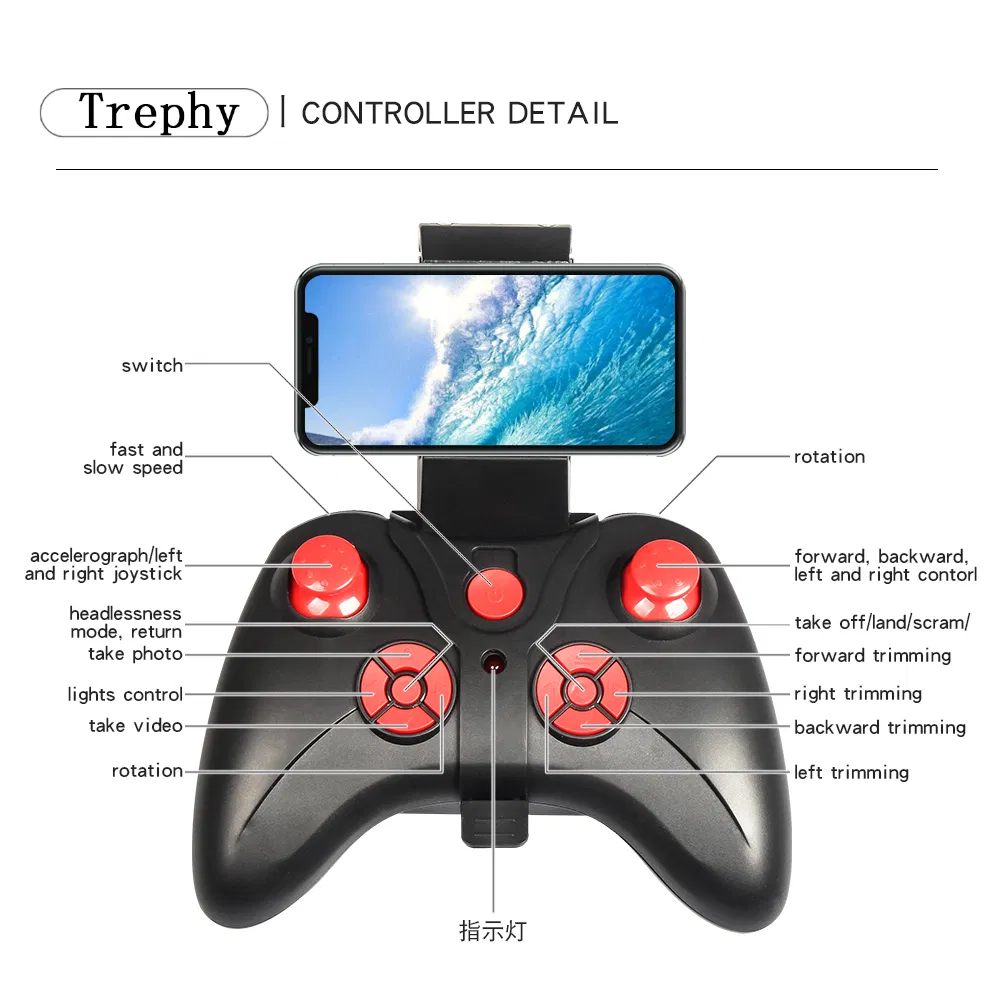 Lf608 WiFi Fpv Professional Foldable Quadcopter RC Drone with 0.3MP/2.0MP/5.0MP Camera (LF608-No Camera-Black)