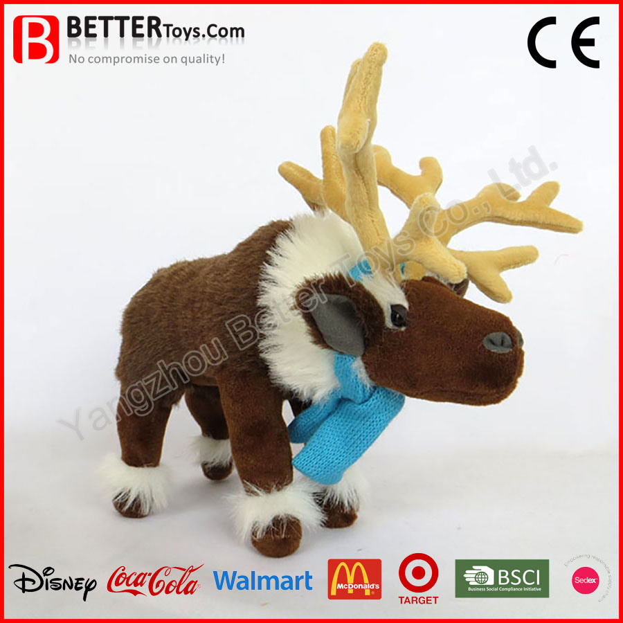 Lively Soft Moose Stuffed Animal Plush Standing Reindeer Christmas Decoration