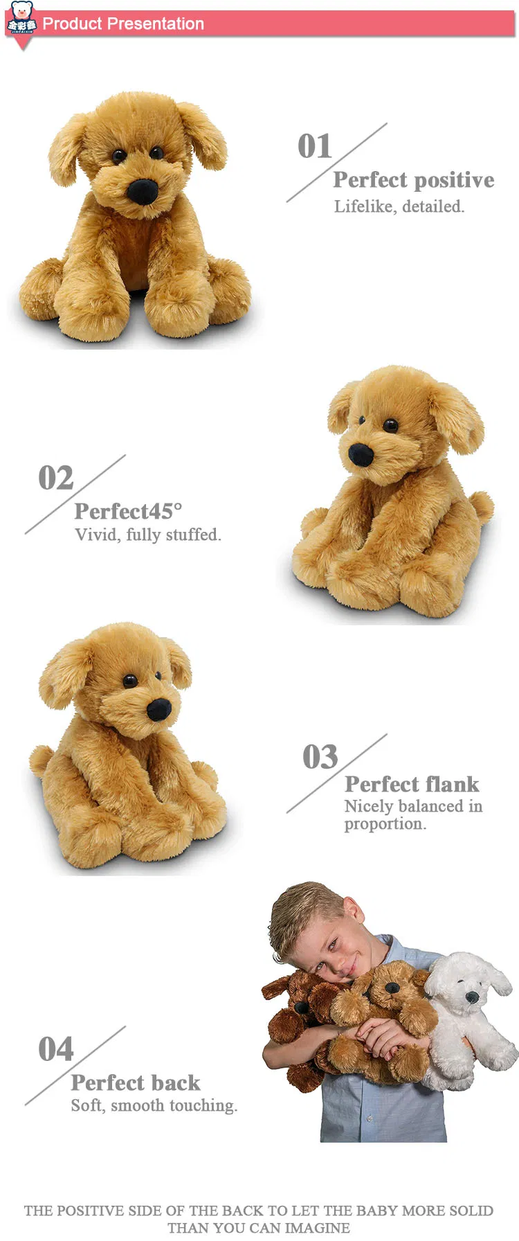 Lovely 25cm Stuffed Puppy Lab Dog Animal Golden Plush Labrador Soft Toy