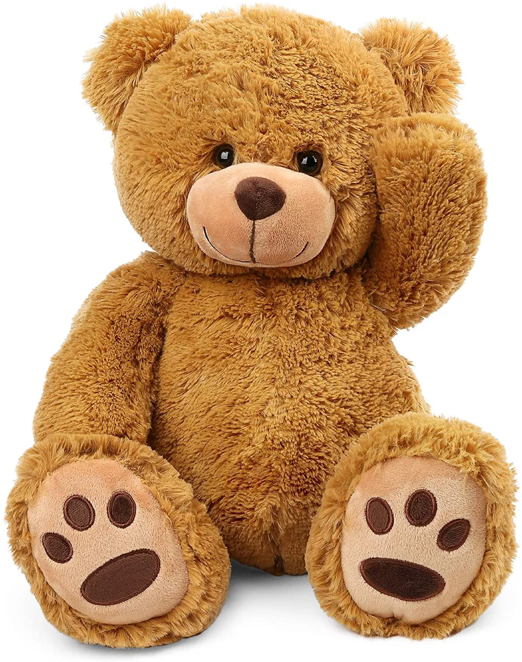 Lovely Stuffed Animals Fuzzy Design Sitting Teddy Bear Soft Plush Toy Mascot Children Toy BSCI Sedex ISO9001