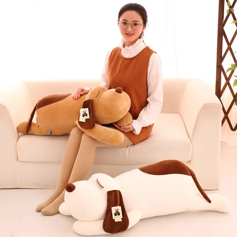 Lying Dog Soft Stuffed Pillow Cushion Handmade Plush