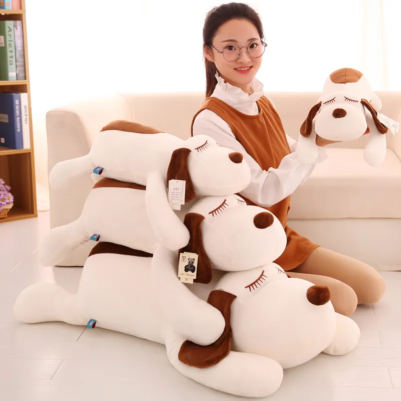 Lying Dog Soft Stuffed Pillow Cushion Handmade Plush