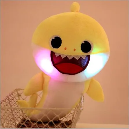 Musical Singing LED Pinkfong Baby Shark Plush Toys with Light