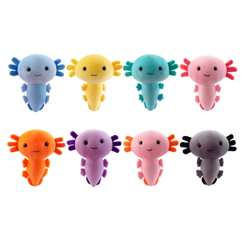 New Arrival Custom Stuffing Kawaii Squishmallow Cute Salamander Plushie Dolls Soft Stuffed Axolotl Plush Toys Plush Toys Wholesa