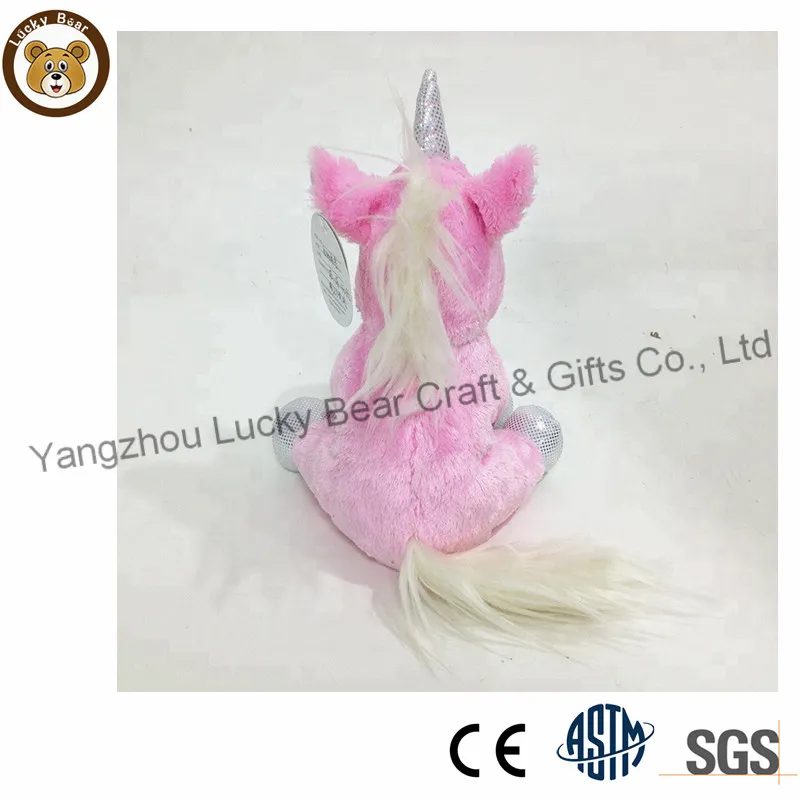 New Design Colorful Organic Cotton Lying Size Unicorn Stuffed Animal Unicorn