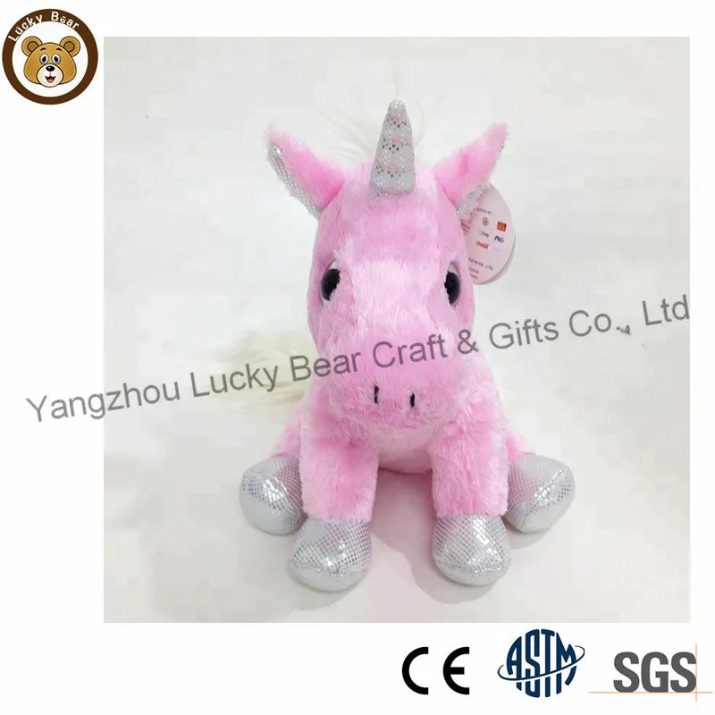New Design Colorful Organic Cotton Lying Size Unicorn Stuffed Animal Unicorn