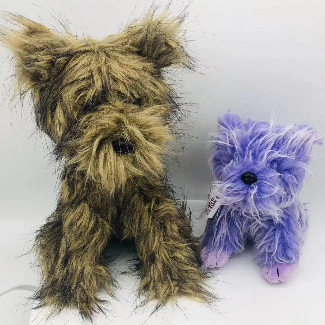 OEM Realistic Dog Stuffed Toys Custom Long Hair Plush Dogs Walking Stuffed Animals Doll Toys