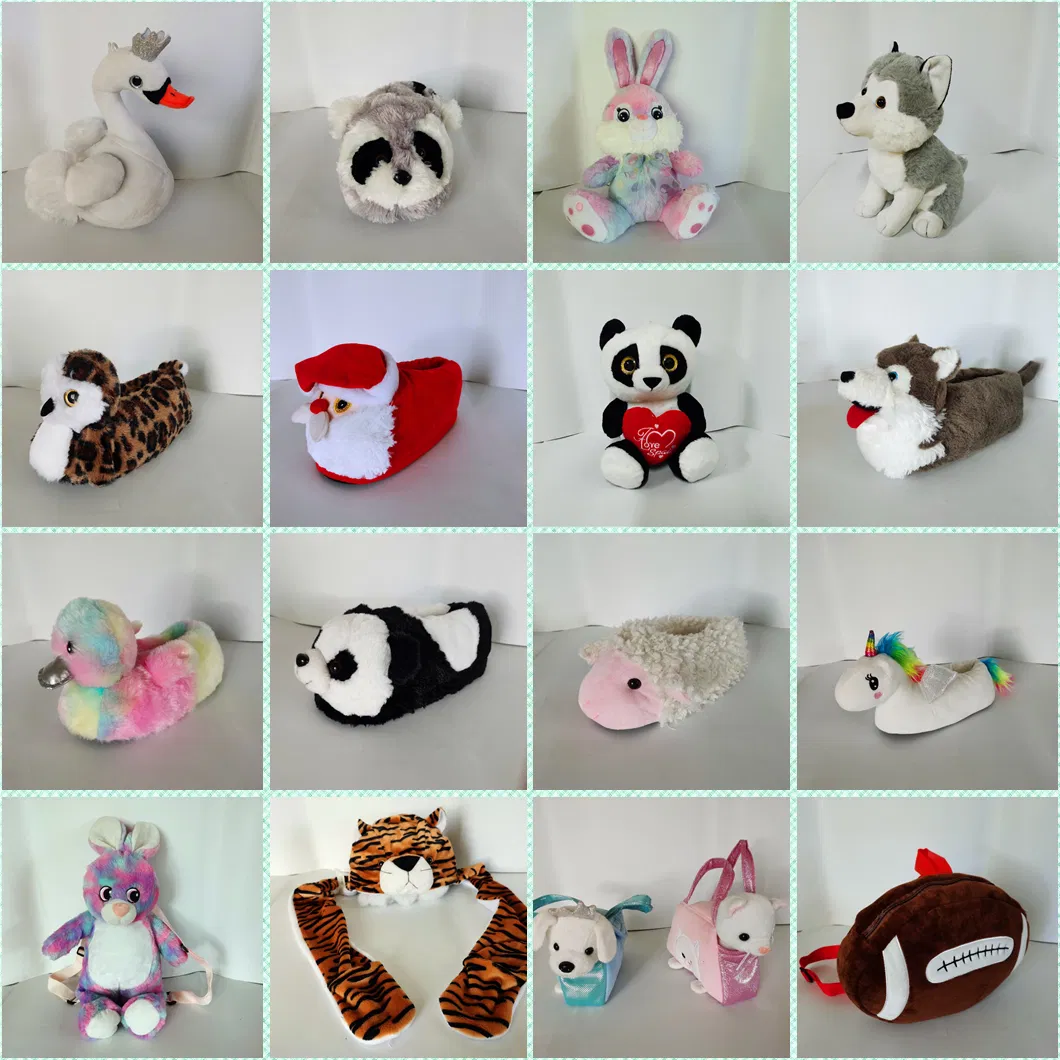 OEM Soft Realistic Elephant Plush Stuffed 20cm/25cm/32cm Mammoth Boy Gift Brown Animal Toy with White Long Teeth