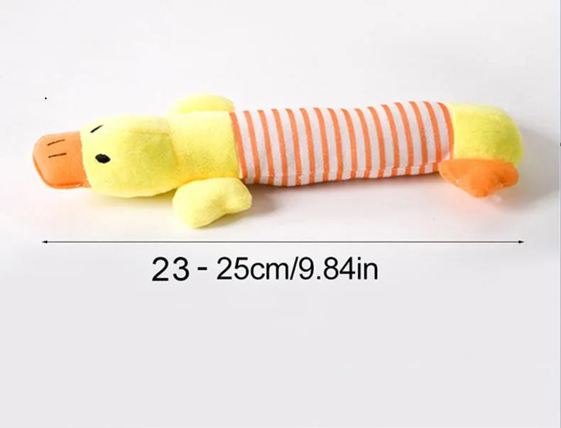 Pet Dog Cat Plush Squeak Sound Dog Toys Funny Fleece Durability Chew Molar Toy Elephant Duck Pig