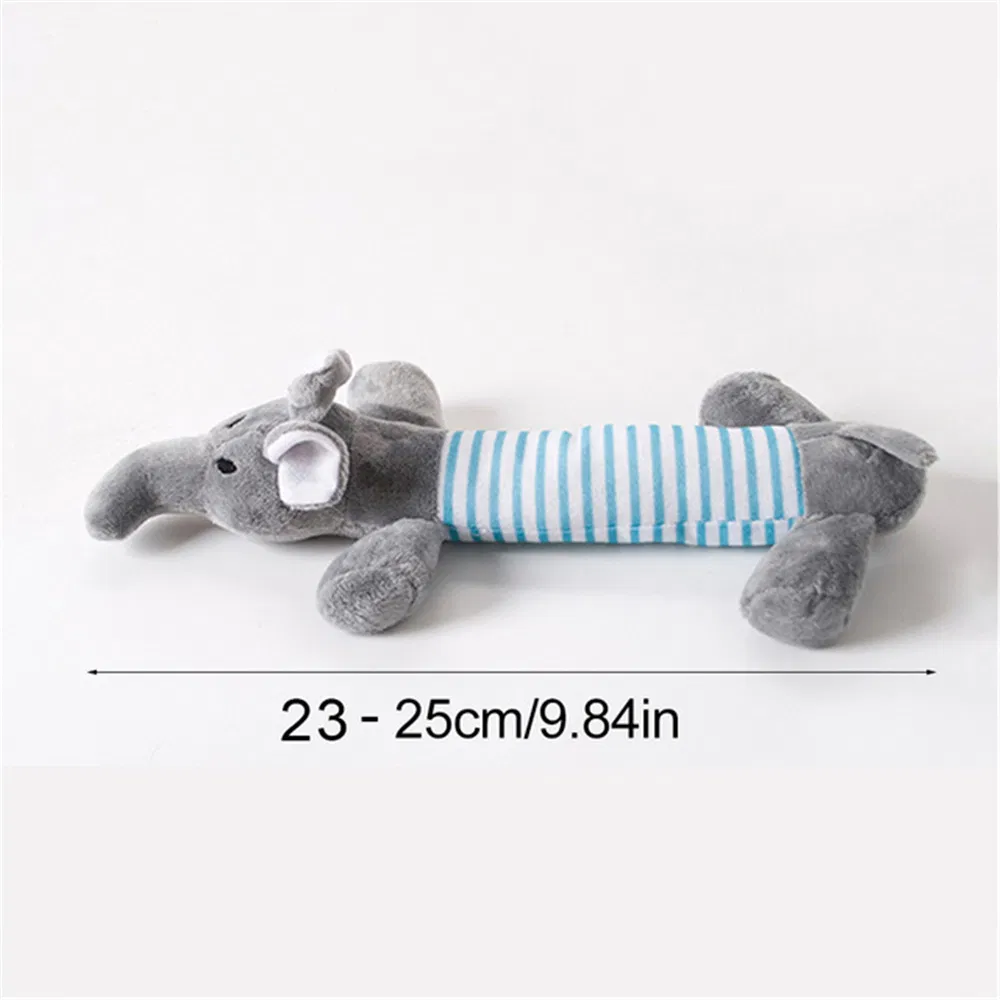 Pet Dog Cat Plush Squeak Sound Dog Toys Funny Fleece Durability Chew Molar Toy Elephant Duck Pig