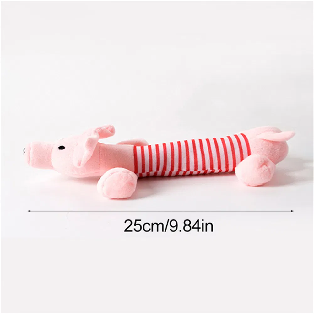 Pet Dog Cat Plush Squeak Sound Dog Toys Funny Fleece Durability Chew Molar Toy Elephant Duck Pig