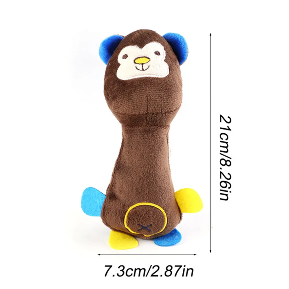 Pet Dog Cat Plush Squeak Sound Dog Toys Funny Fleece Durability Chew Molar Toy Elephant Duck Pig