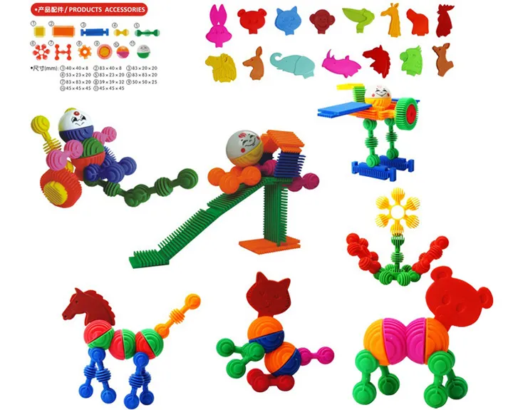 Plastic Tabletop Toys Building Blocks Toddler Gifts