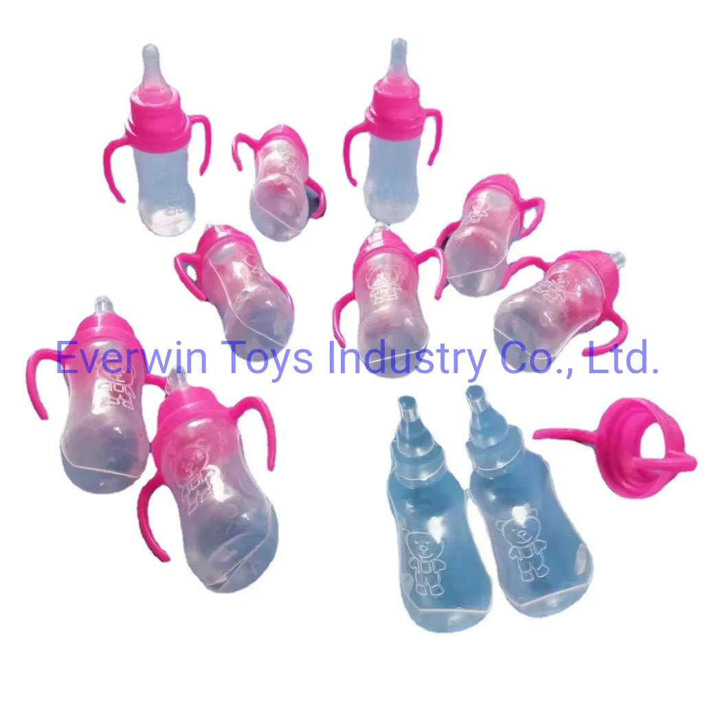 Plastic Toy Doll Feeding Bottle Transparent Bottle for Feeding