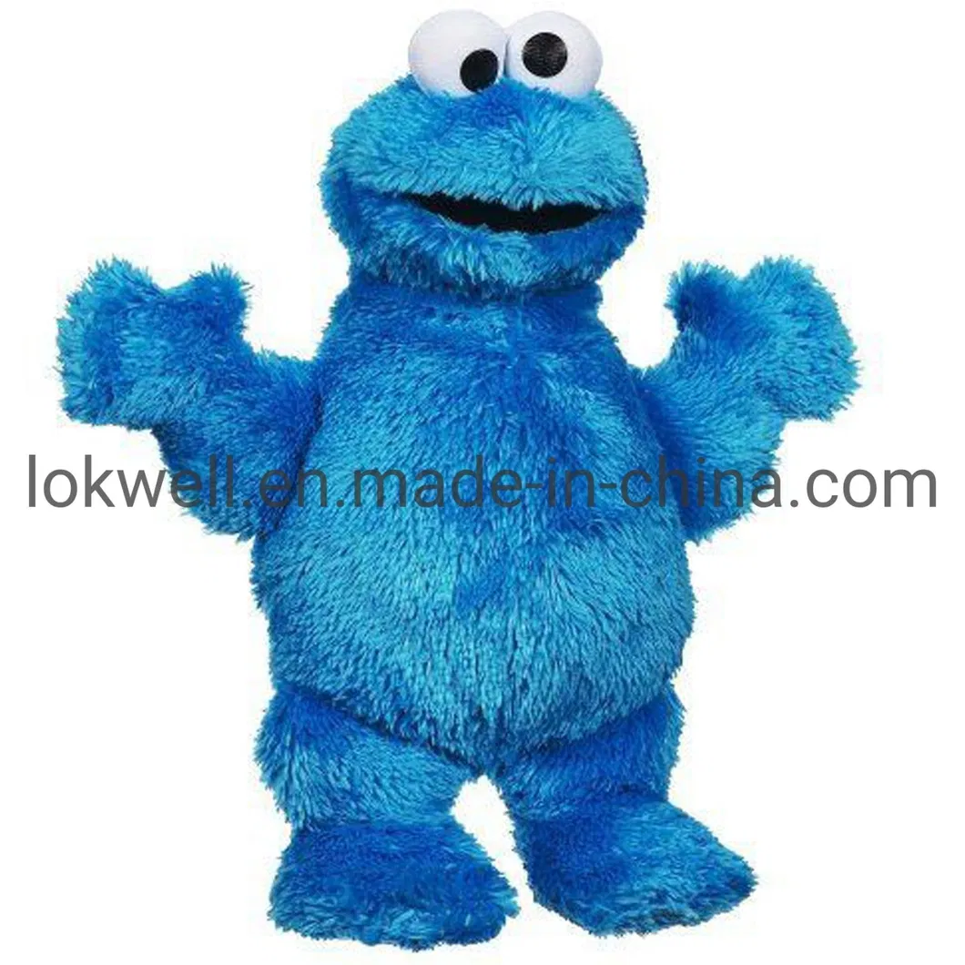 Plush Stuffed Blue Monster Cartoon Toy for Kids
