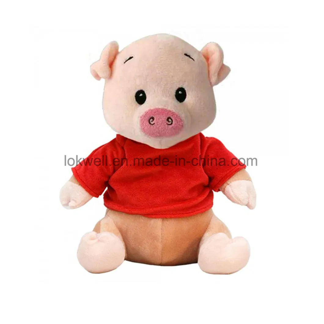 Plush Stuffed Spotty White Pig Toys
