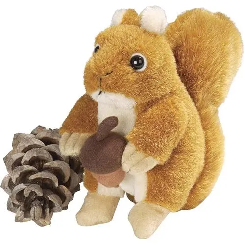 Plush Toy Soft Stuffed Light Brown Squirrel Animal Toys