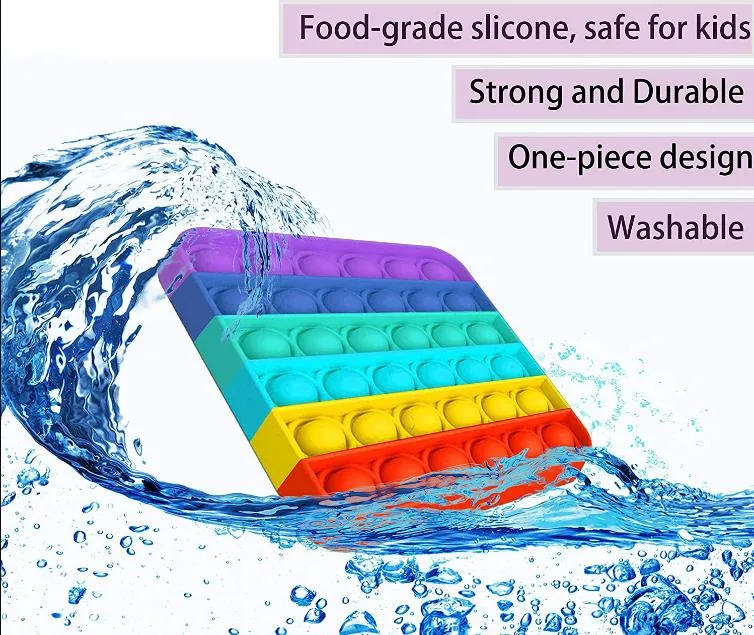 Push Pop Bubble Fidget Sensory Toy, Autism Special Needs Stress Reliever Silicone Stress Reliever Toy