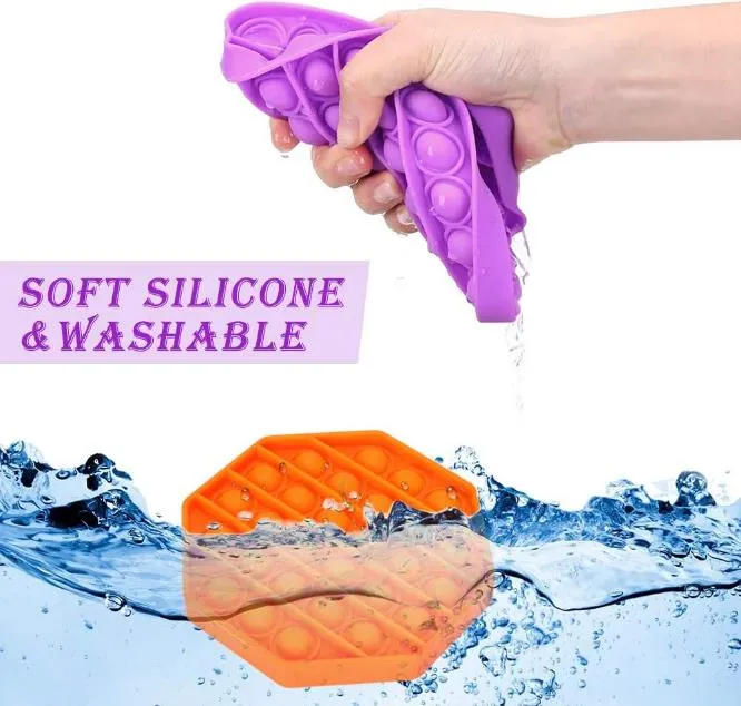 Push Pop Bubble Fidget Sensory Toy, Autism Special Needs Stress Reliever Silicone Stress Reliever Toy