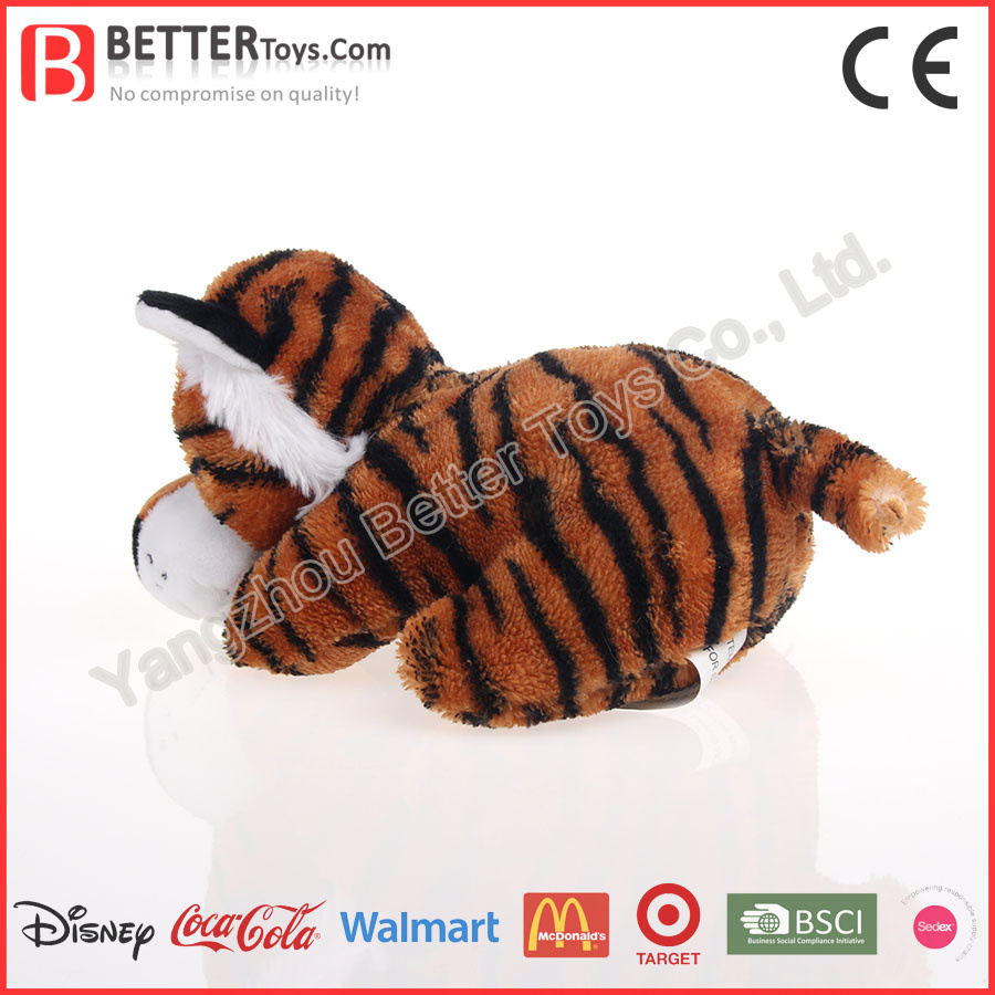 PV Material Stuffed Animal Orange Plush Tiger Candy Bag for 2022 Year