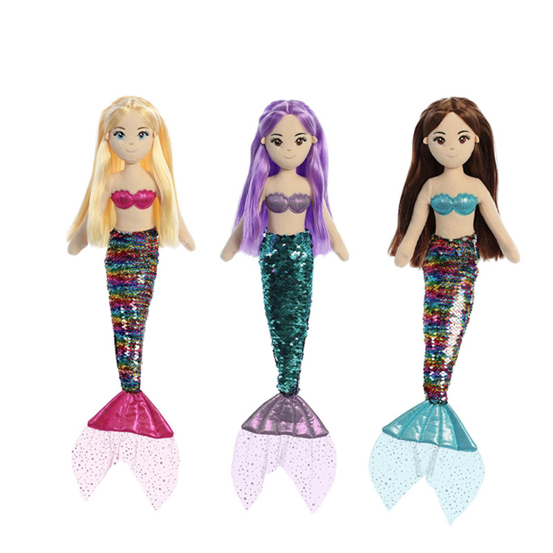 Sequins Mermaid Sea-Maid Promotional Gifts Plush Stuffed Soft Toy Mermaid Plush Toy