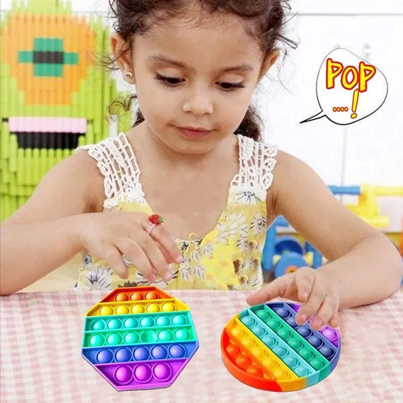 Silicone Push Pop Bubble Fidget Sensory Toy Relief Stress Game Toy