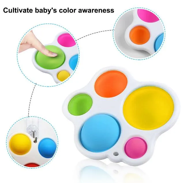 Simple Dimple Fidget Toy, Silicone Flipping Board Early Educational, Sensory Board Gifts