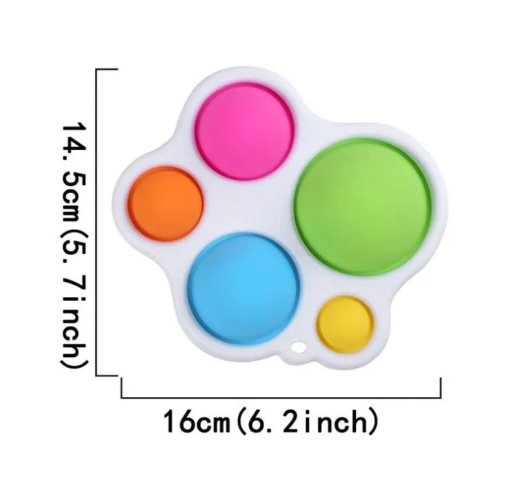 Simple Dimple Fidget Toy Tress Relief Hand Silicone Sensory Toys Anxiety Relief Adha Autism