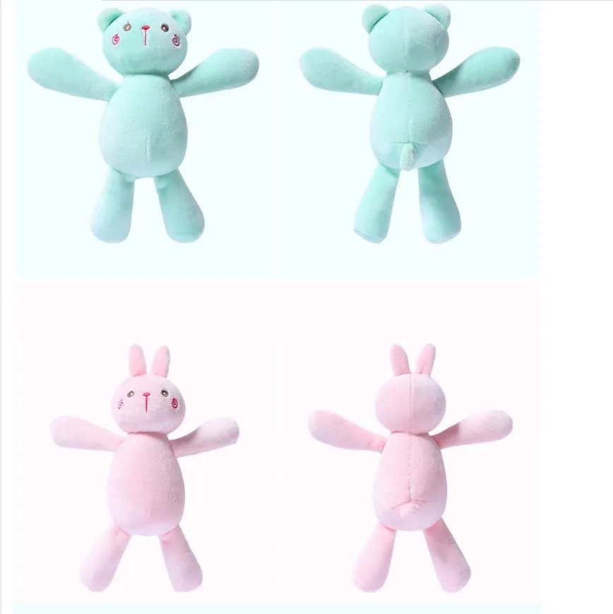 Sleep Comfort Toys for Newborn Babies Cute Bear Rabbit Holding Bell Ringing Doll