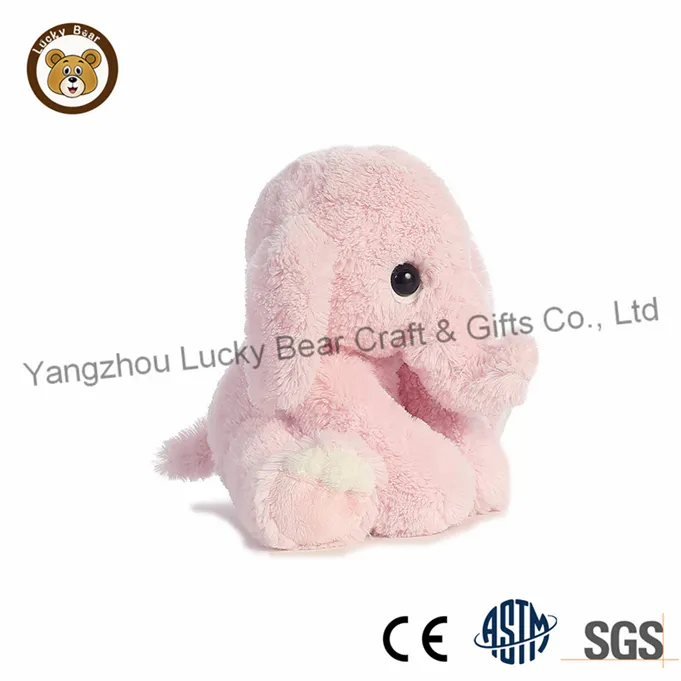 Soft Furry Children Puppets Fluffly Stuffed Animal Plush Baby Pink Toy Elephant