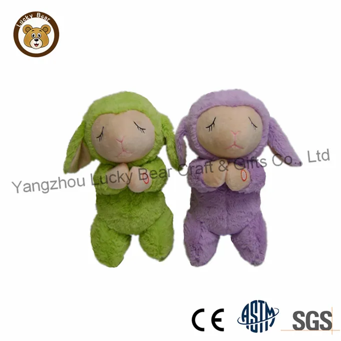 Soft Lying Bear Kids Toy with Prayer Music