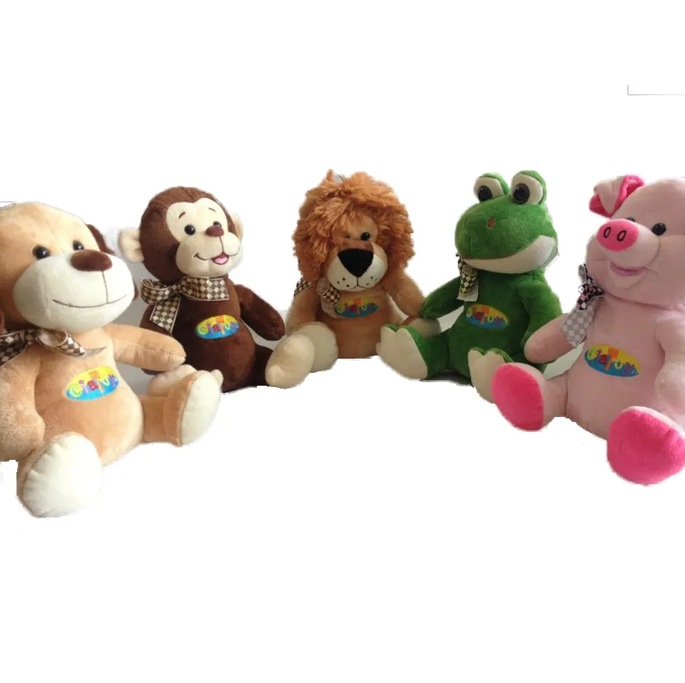 Stuffed Animals Cute Plush Dog Monkey Lion Frog Pig