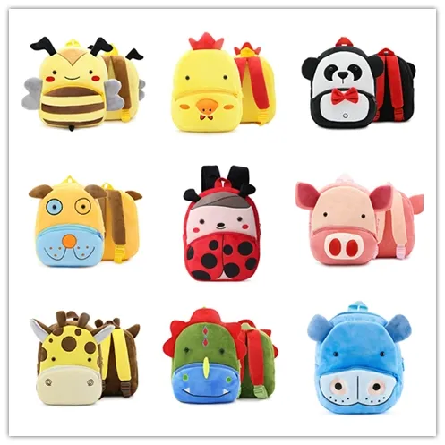 Toddler Kid′s School Bag Baby Zoo Plush Giraffe Animal Cartoon Mini Backpack for Boys′ and Girls′ Children