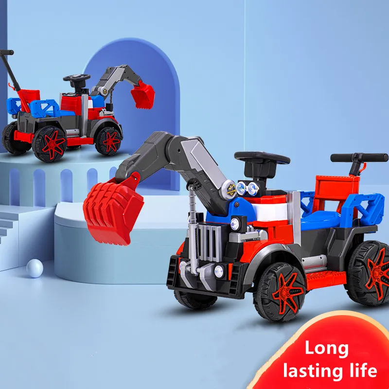 Wholesale Kids Electric Car Children′ S Engineering Vehicle Ride on Car with Pushbar