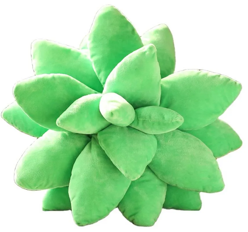 Wholesale Simulation Succulent Cactus Plush Pillow Green Plant Sleeping Flower Pillow Sofa Cushion