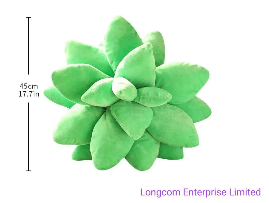 Wholesale Simulation Succulent Cactus Plush Pillow Green Plant Sleeping Flower Pillow Sofa Cushion