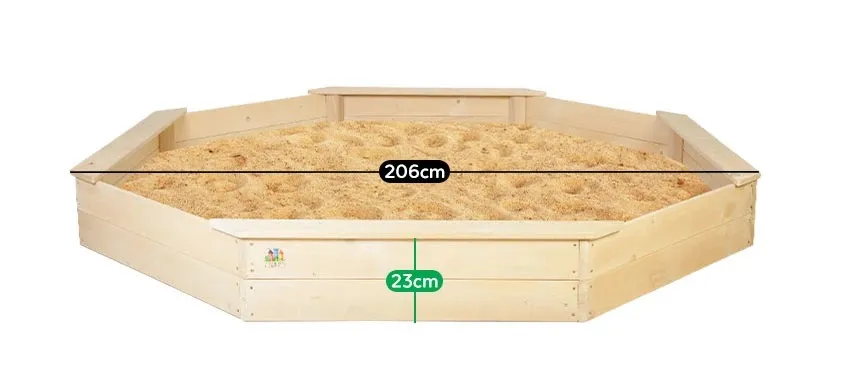 Wood Octagonal Kids Sand Pit Wooden Sandbox