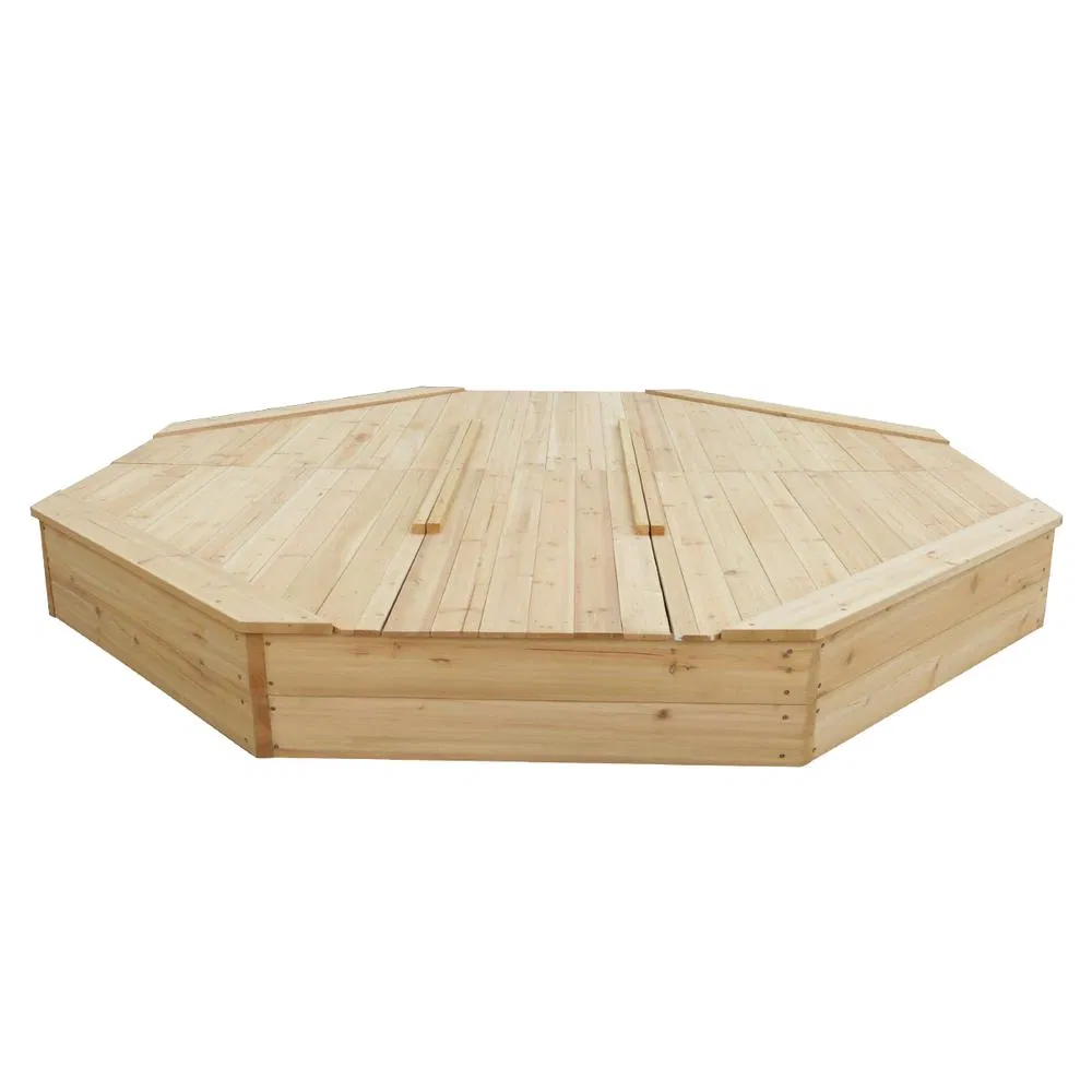 Wood Octagonal Kids Sand Pit Wooden Sandbox