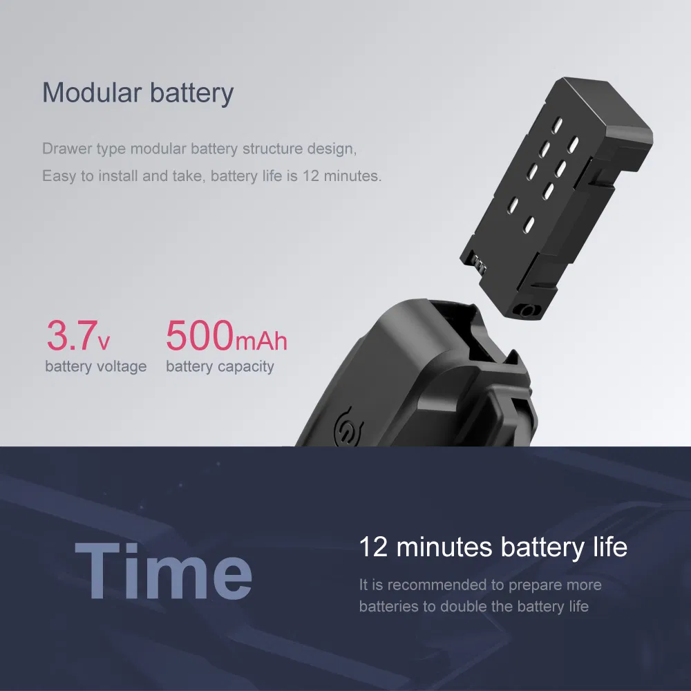 Xt6 Mini WiFi Fpv 4K/1080P HD Dual Camera Altitude Hold Mode Foldable Quadcopter RTF RC Drone (XT6-1080P-Box)